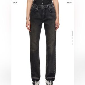 GUESS Women's Dark Gray Straight-Leg Jeans